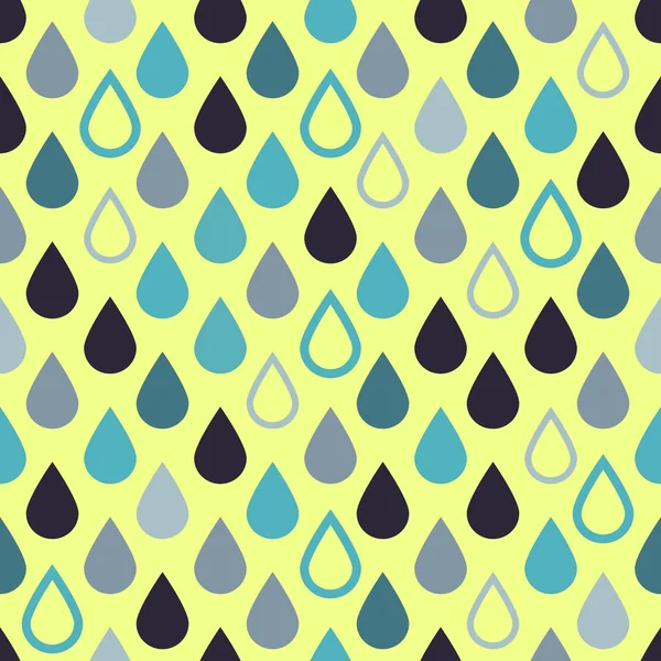 Dikişsiz soyut desen. Yinelenen renkli yağmur damlaları.