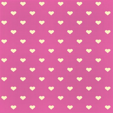 Romantik illüstrasyon. Pembe Kalpler