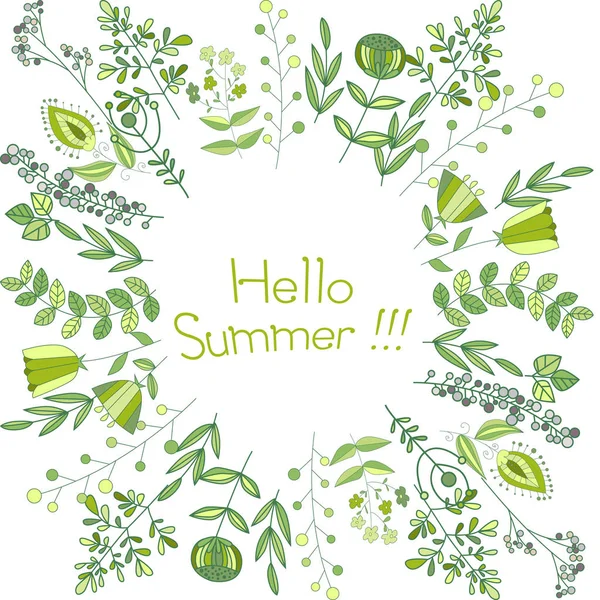 Metniniz için çerçeve çiçek. Doğal unsurlar.