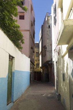 Fas'ın Tangier eski şehrinde konut binaları