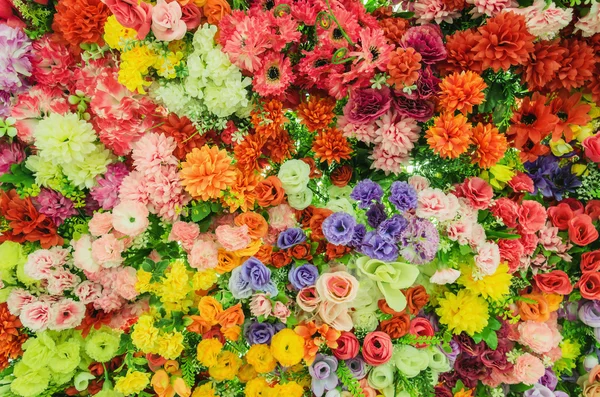 Tavaszi virágok-tarka vegyes csokor — Stock Fotó