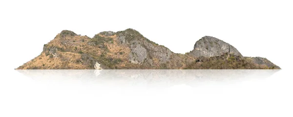 Горный холм с зеленым лесом изолировать на белой backgroun — стоковое фото