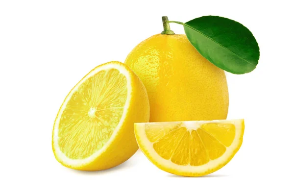 Maturo Limone Isolato Sfondo Bianco — Foto Stock