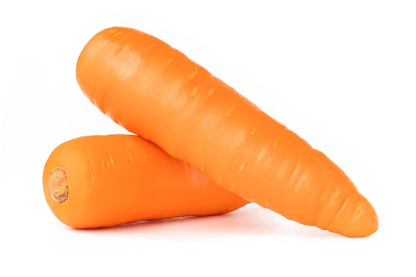 Две Моркови Изолировать Белом Фоне — стоковое фото