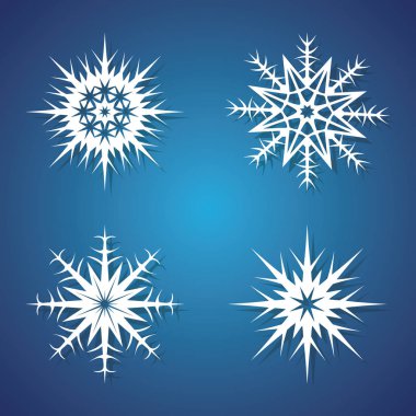 Kış kar taneleri için Noel tasarım ayarla