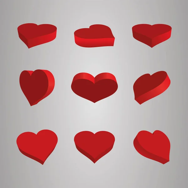 Набір іконок серця, ідеально підходить для дня валентинки та весілля — стоковий вектор