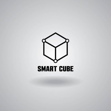 Teknoloji akıllı küp logo, bilgisayar ve veri iş, yüksek teknoloji ve yenilikçi, elektronik ile ilgili