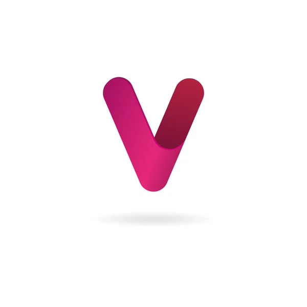 Dopis v. logo. Šablona návrhu vektorové ikony — Stockový vektor