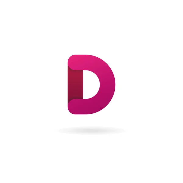 Letter D logo. Vector icon design template. Color sign. — Stock Vector