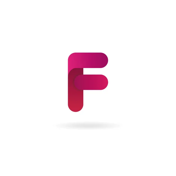 Buchstabe f Logo. Vektor-Icon-Design-Vorlage. Farbzeichen. — Stockvektor