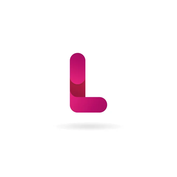 L harfi logosunu görmeniz gerekir. Vektör simgesi tasarım şablonu. Renk işareti. — Stok Vektör