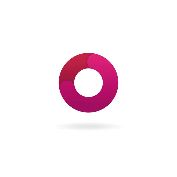 Lettera O logo. Modello di design dell'icona vettoriale. Segno di colore . — Vettoriale Stock