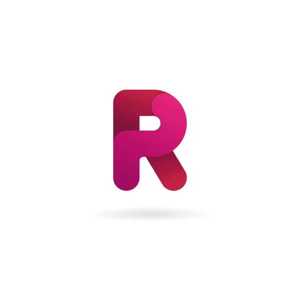 Letra R logo. Plantilla de diseño de icono vectorial. Signo de color . — Archivo Imágenes Vectoriales