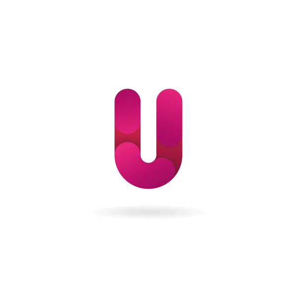 Lettera U logo. Modello di design dell'icona vettoriale. Segno di colore . — Vettoriale Stock