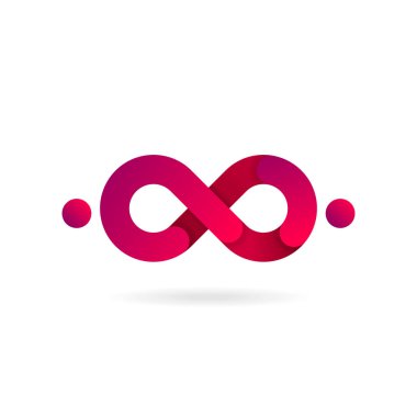 Pembe sonsuzluk simgesi. Vektör simgesi. Logo tasarım.
