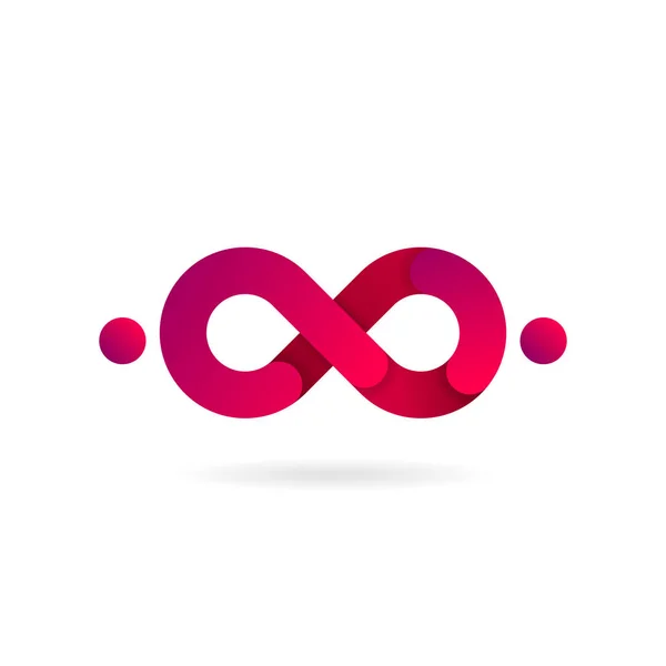 Simbolo dell'Infinito Rosa. Icona vettoriale. Design del logo . — Vettoriale Stock