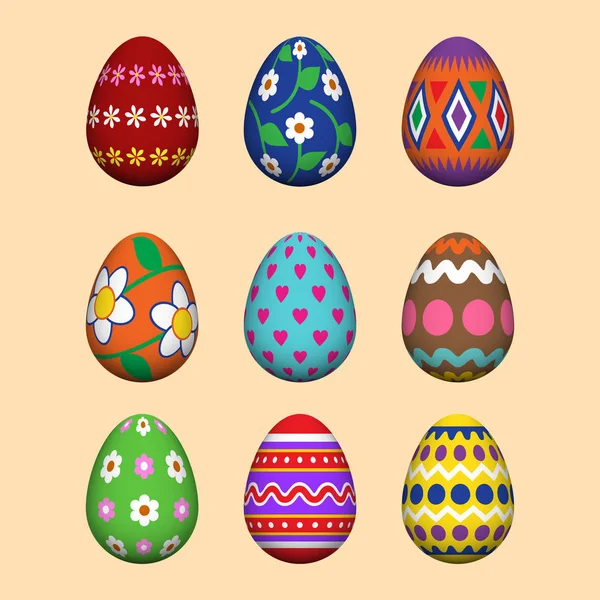 Easter eggs set — Stock Vector