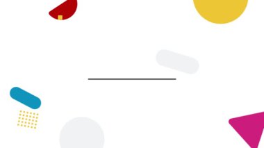 Minimum tasarım 4K animasyon arka planı. Basit geçmişe dönük geometrik şekiller hareket çerçeveleri. Satırın üstüne metin ekle.