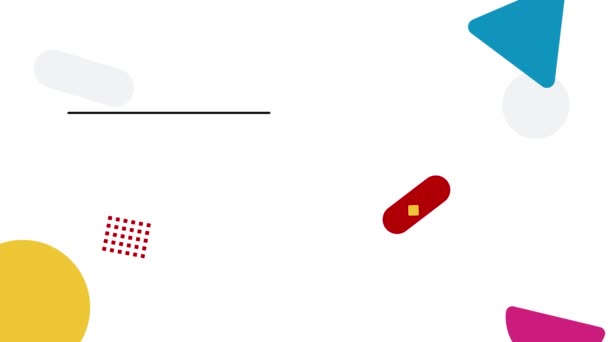 Minimum Tasarım Animasyon Arka Planı Basit Geçmişe Dönük Geometrik Şekiller — Stok video