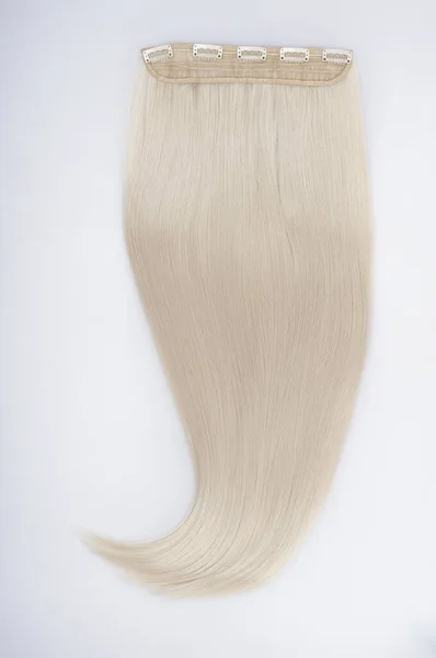 Straight virgin remy human hair extensions bundles — Stok fotoğraf
