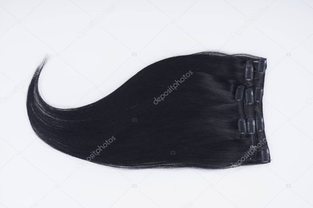 Straight virgin remy human hair clip in extensions