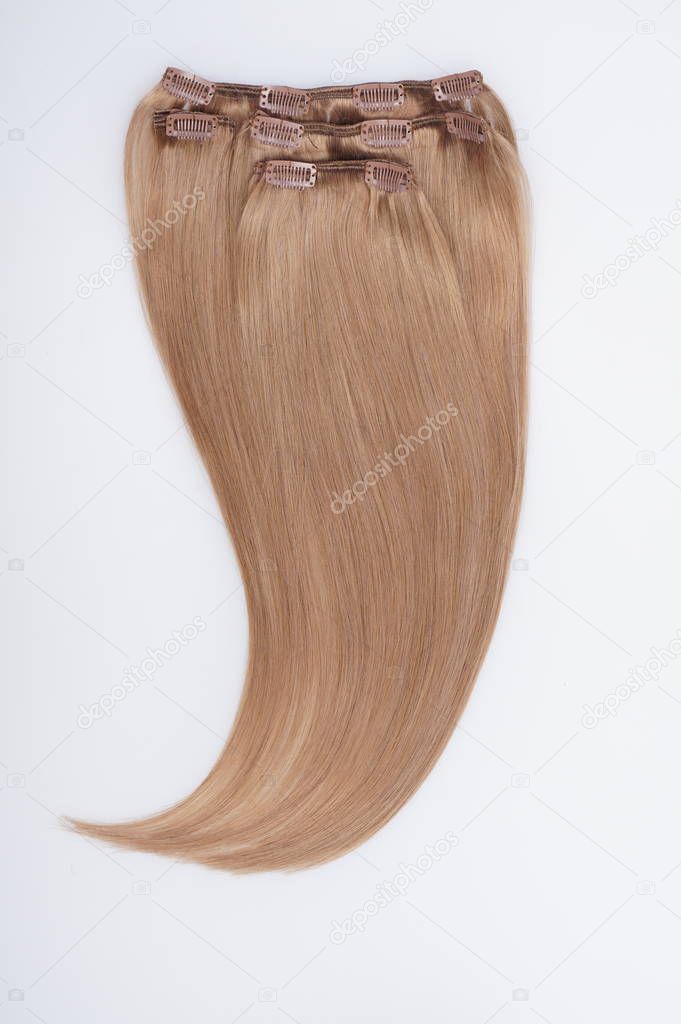 Straight virgin remy human hair clip in extensions