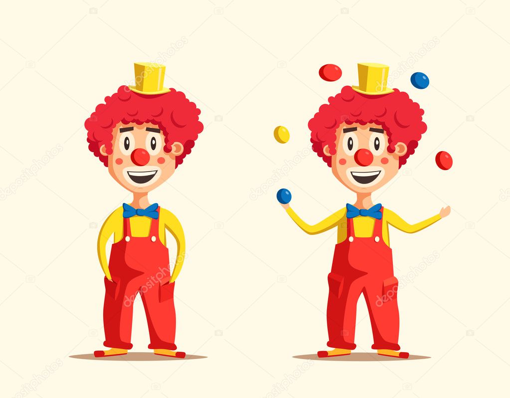 幸せなサーカスのピエロ 漫画のベクトル図 ストックベクター C Dmitrymoi 幸せなサーカスのピエロ 漫画のベクトル図 ストックベクター C Dmitrymoi
