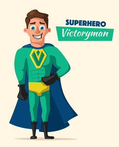 Süper kahraman üniformalı. Çizgi film vektör çizim — Stok Vektör