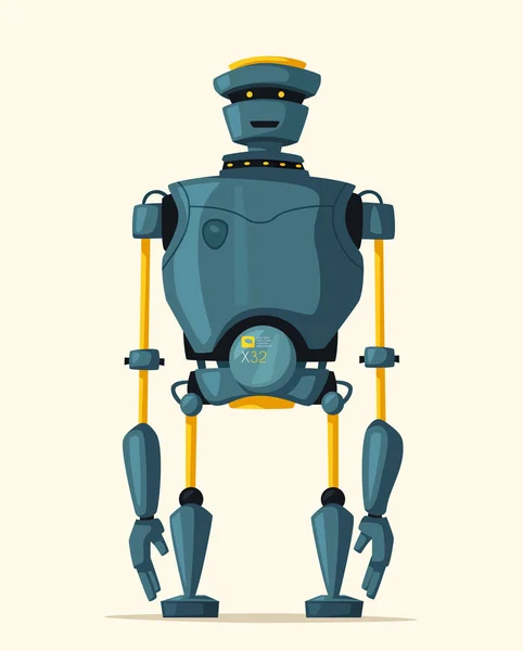 Robot karakter. Technologie, toekomstige. Cartoon vectorillustratie — Stockvector