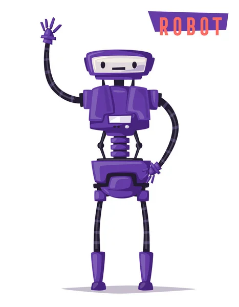 Robot karakter. Jövőbeni technológia. Rajzfilm vektoros illusztráció — Stock Vector