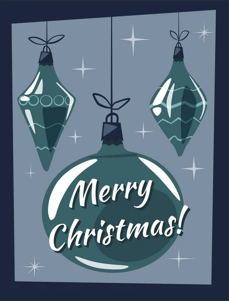 Décorations de Noël avec ruban et arc. Illustration vectorielle de bande dessinée — Image vectorielle