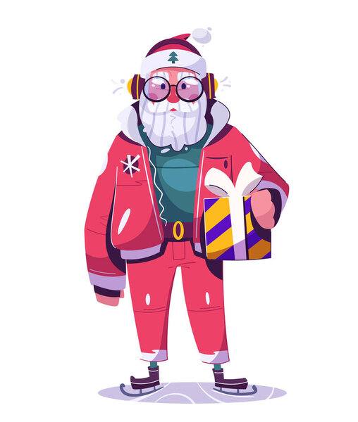 Персонаж Санта Клауса. Мультфильм-векторная иллюстрация
. 