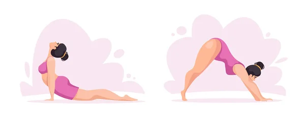 Meditación beneficios para la salud del cuerpo, la mente y las emociones. Dibujos animados vector ilustración — Vector de stock