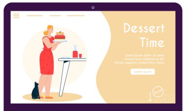 Aile yemeğinin vektör karakter çizimi