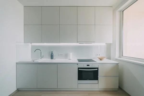 Light interior with flooring in a modern apartment