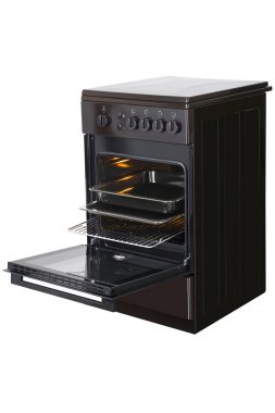 Beyaz bir arka plan üzerinde izole kahverengi gaz soba