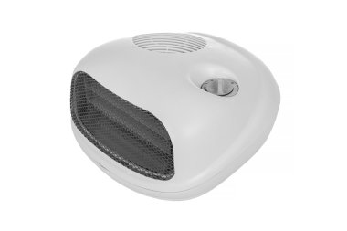 beyaz zemin üzerinde bir elektrikli ısıtıcı