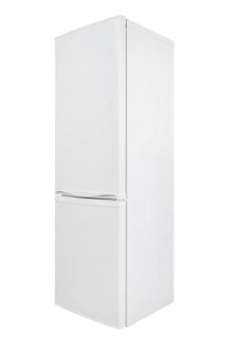 Beyaz arka plan üzerinde izole beyaz buzdolabı