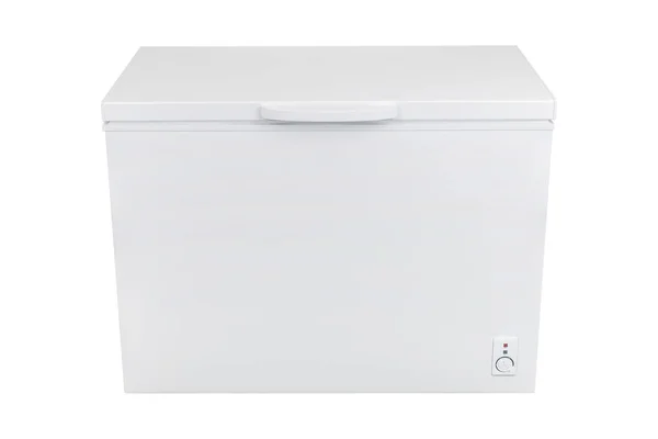 White refrigerator isolated on white background — Stock Photo, Image