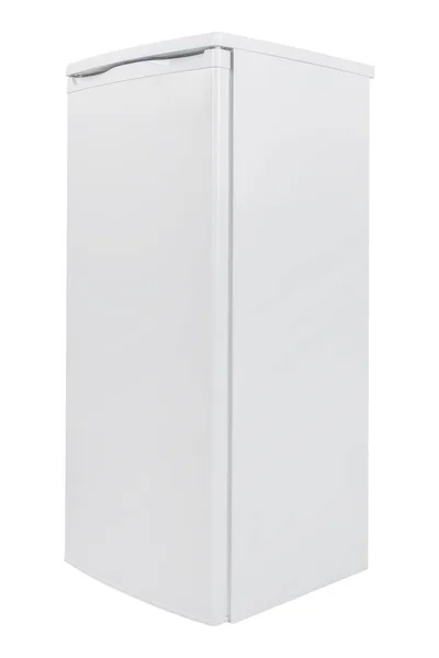 Valkoinen jääkaappi eristetty valkoisella pohjalla — kuvapankkivalokuva