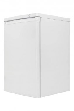 Beyaz arka plan üzerinde izole beyaz buzdolabı