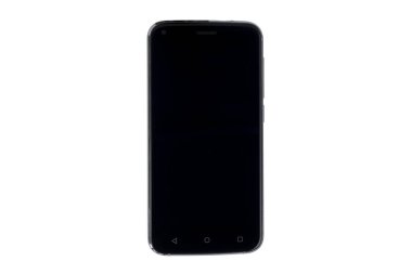 Beyaz arka plan üzerinde izole Smartphone siyah ekran