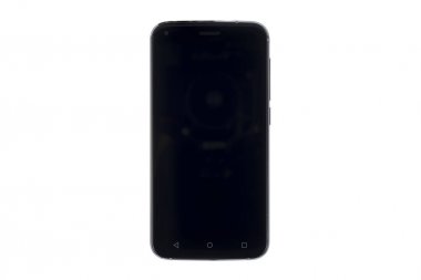 Beyaz arka plan üzerinde izole Smartphone siyah ekran