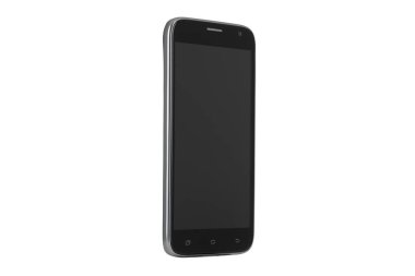 Beyaz arka plan üzerinde izole Smartphone siyah ekran