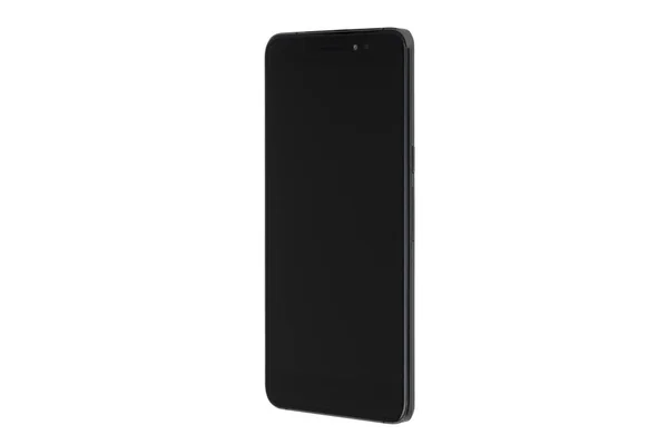 Černá obrazovka smartphone izolovaných na bílém pozadí — Stock fotografie