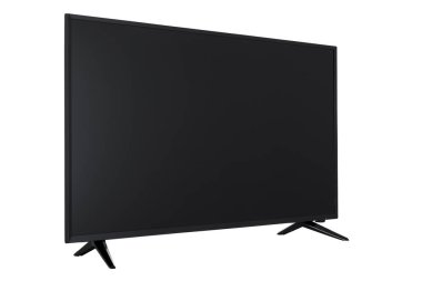 Beyaz arkaplanda geniş ekran internet TV izleyicisi görüntüsü izole edildi
