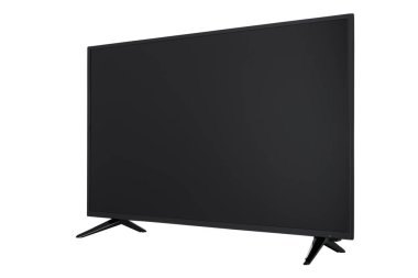 Beyaz arkaplanda geniş ekran internet TV izleyicisi görüntüsü izole edildi