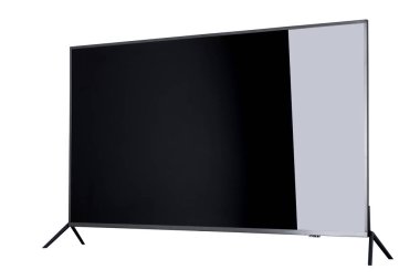 Beyaz arkaplanda geniş ekran internet TV izleyicisi görüntüsü izole edildi