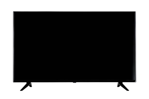 Vista de widescreen internet tv monitor isolado no fundo branco — Fotografia de Stock