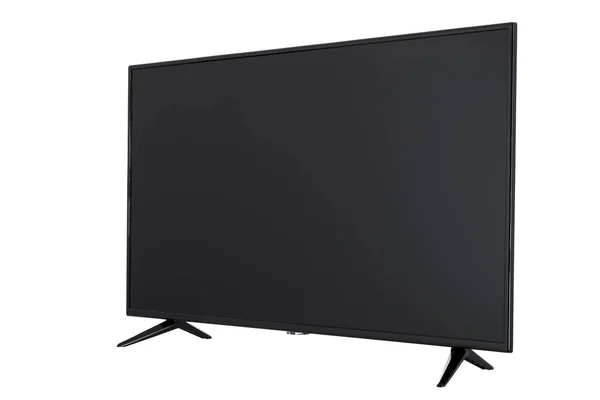 Vista di widescreen internet tv monitor isolato su sfondo bianco — Foto Stock